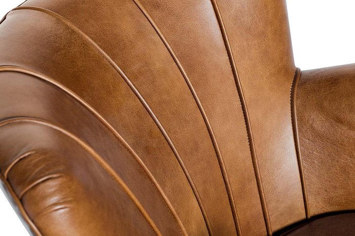 Кресло кожаное светло-коричневое - лучшие Интерьерные кресла в INMYROOM