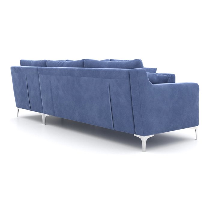 П-образный модульный диван Mendini ST L синего цвета - купить Угловые диваны по цене 160100.0