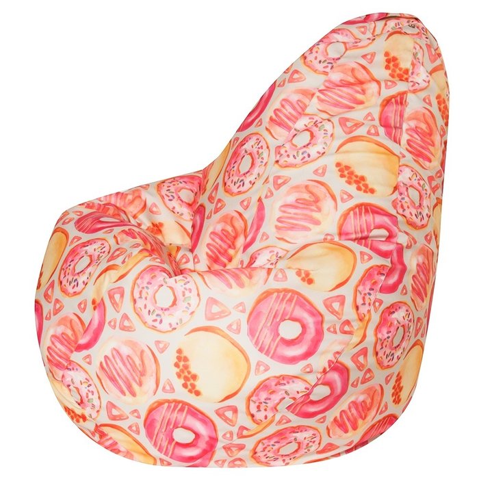 Кресло-мешок Груша 3XL Donats розового цвета - купить Бескаркасная мебель по цене 6390.0