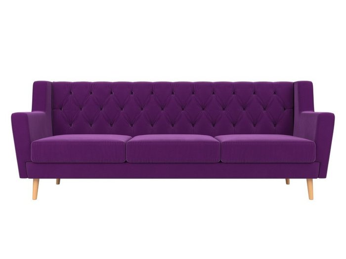 Диван Брайтон Люкс фиолетового цвета  - купить Прямые диваны по цене 36999.0