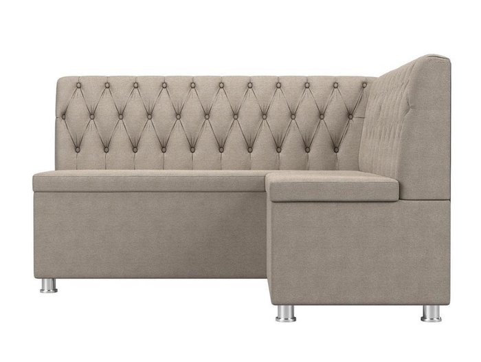 Кухонный угловой диван Мирта бежевого цвета правый угол - купить Угловые диваны по цене 37999.0