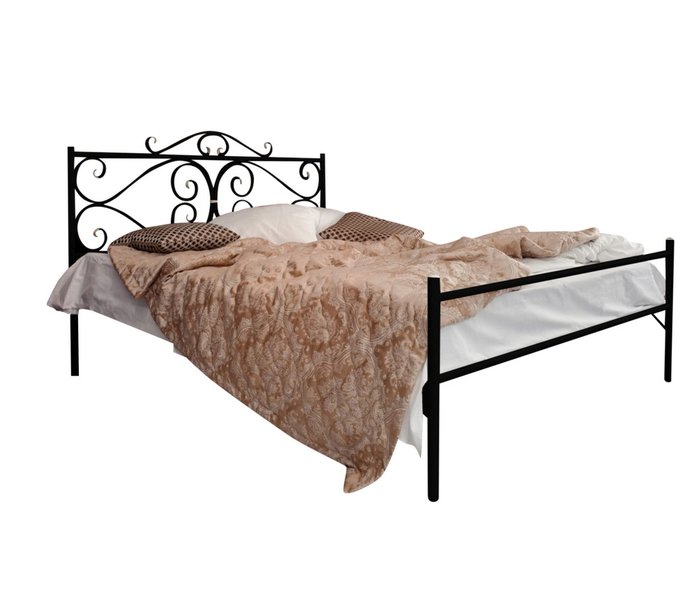 Кровать Валенсия 160х200 черного цвета - купить Кровати для спальни по цене 27990.0