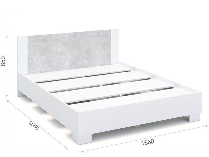 Кровать Аврора 160х200 белого цвета - лучшие Кровати для спальни в INMYROOM