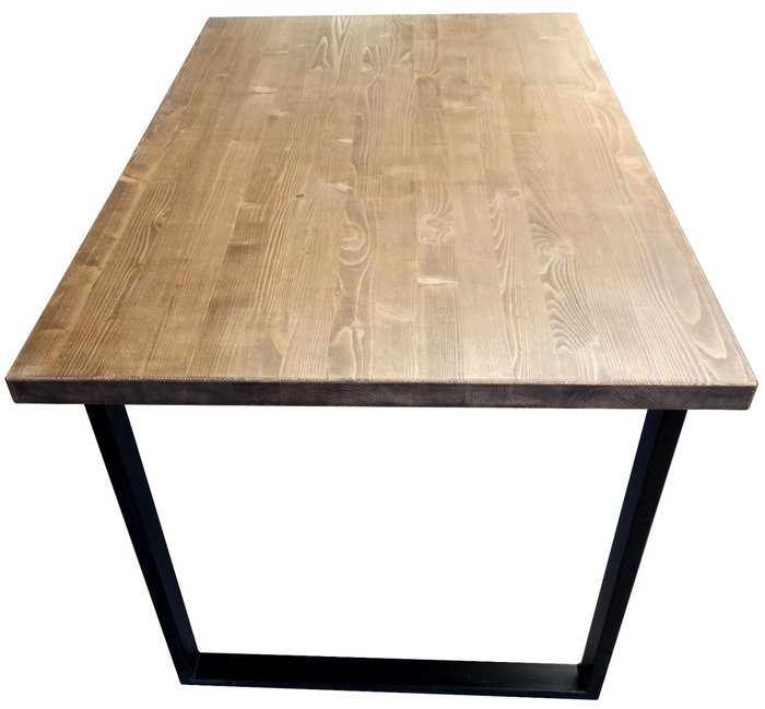 Стол обеденный Loft 90х60 со столешницей из массива сосны цвета темный дуб - лучшие Обеденные столы в INMYROOM