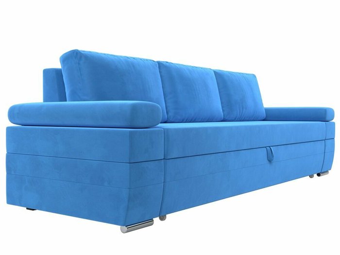 Прямой диван-кровать Канкун голубого цвета - лучшие Прямые диваны в INMYROOM