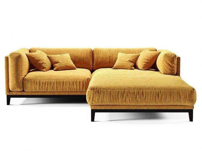 Угловой диван Case желтого цвета