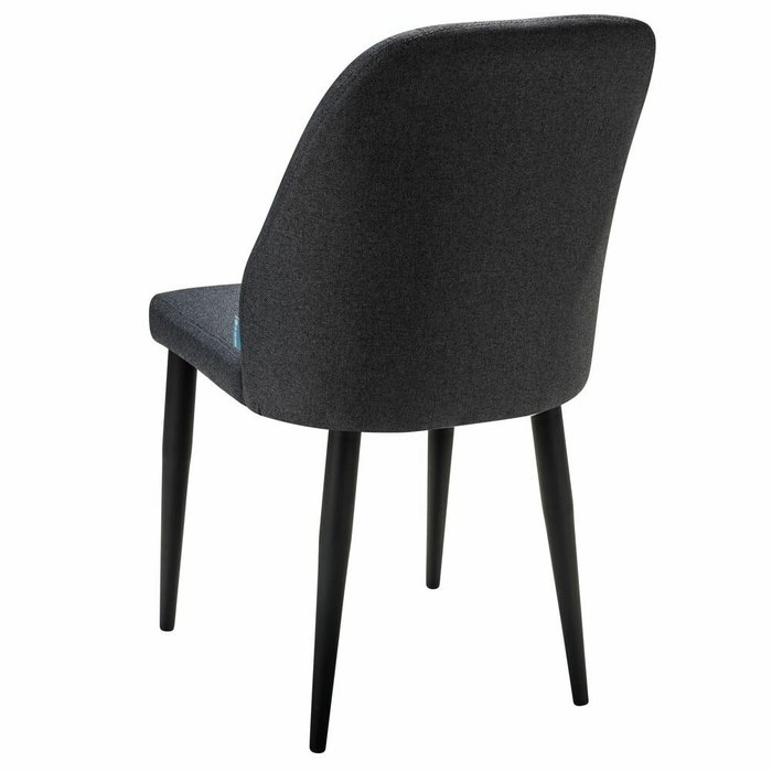 Стул Alen темно-серого цвета с черными ножками - лучшие Обеденные стулья в INMYROOM