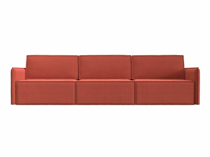 Прямой диван-кровать Либерти лонг кораллового цвета - купить Прямые диваны по цене 74999.0
