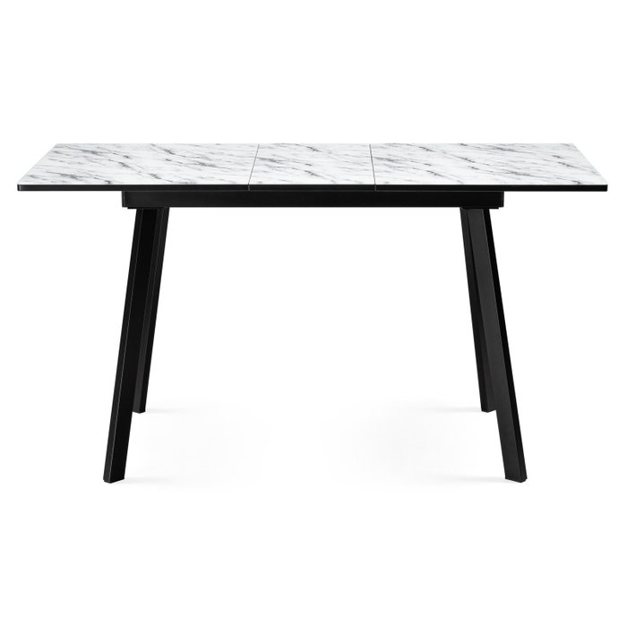 Раскладной обеденный стол Агни бело-черного цвета - лучшие Обеденные столы в INMYROOM
