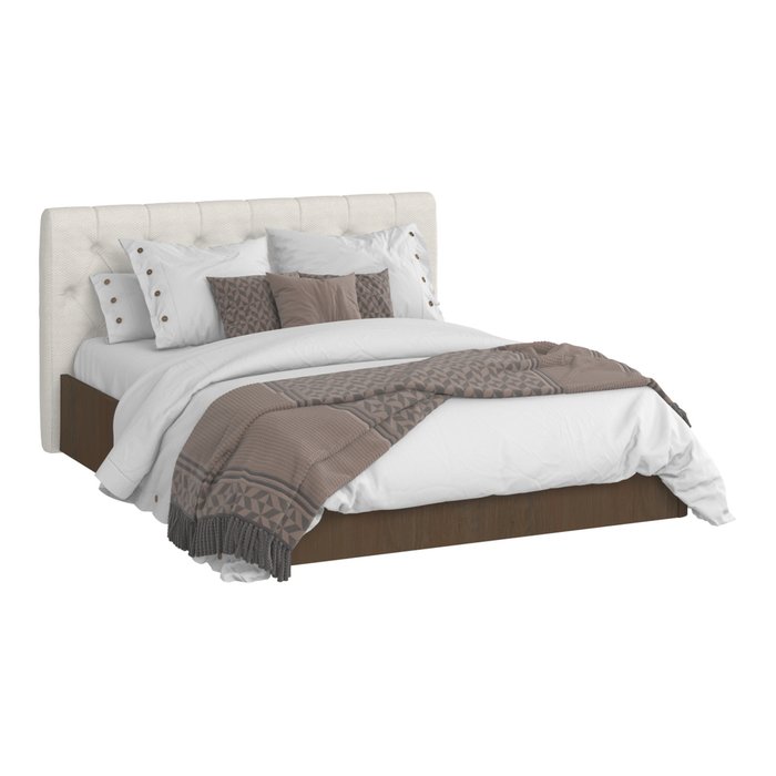 Кровать Сиена 180х200 с изголовьем молочного цвета и подъемным механизмом   - лучшие Кровати для спальни в INMYROOM