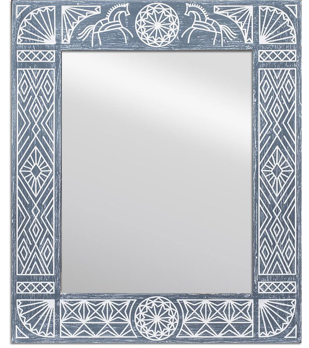 Зеркало настенное в раме Ladoga Gray серого цвета