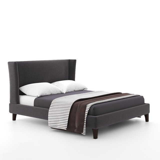 Кровать Zach 180х200 темно-коричневого цвета - лучшие Кровати для спальни в INMYROOM