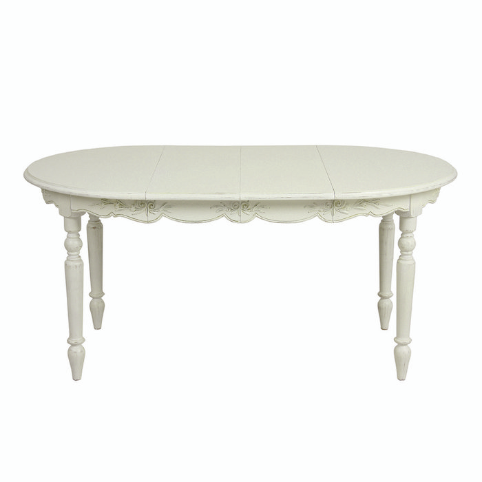Раздвижной обеденный стол Марсель белого цвета - лучшие Обеденные столы в INMYROOM