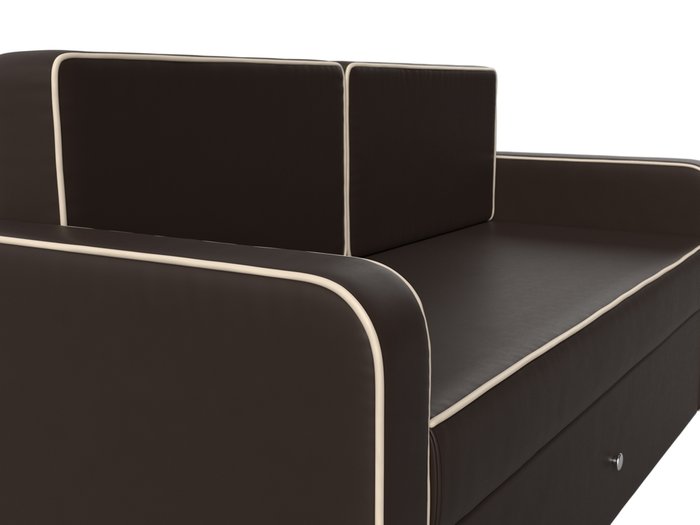 Детский диван-кровать Смарт коричневого цвета (экокожа) - лучшие Прямые диваны в INMYROOM
