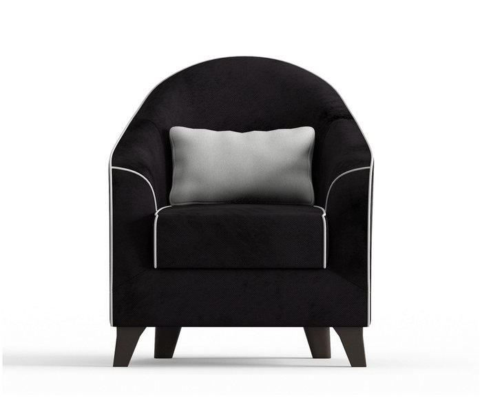 Кресло Бемоль в обивке из велюра черного цвета - купить Интерьерные кресла по цене 12490.0