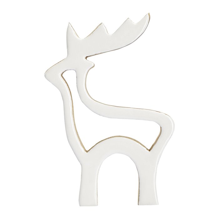 Декор новогодний Reindeer Dasher белого цвета Декор новогодний Reindeer Dasher белого цвета