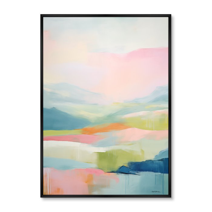 Репродукция картины Landscape collection, In pastel tone, No 1, 2024г.