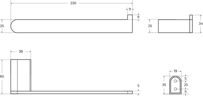 Полотенцедержатель Stylus - лучшие Держатели для полотенец в INMYROOM Полотенцедержатель Stylus - лучшие Держатели для полотенец в INMYROOM