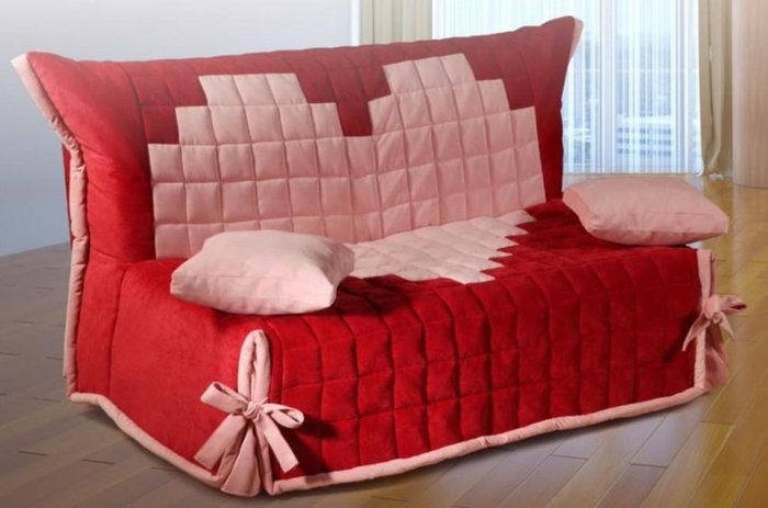 Диван-кровать детский Верона красного цвета - купить Прямые диваны по цене 23890.0