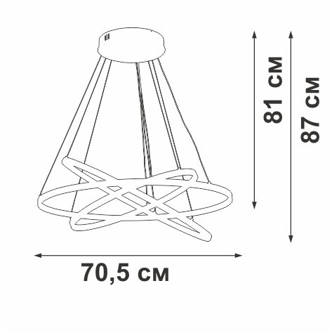 Подвесная люстра V2516DT-8/3S (металл, цвет золото) - купить Подвесные люстры по цене 27293.0
