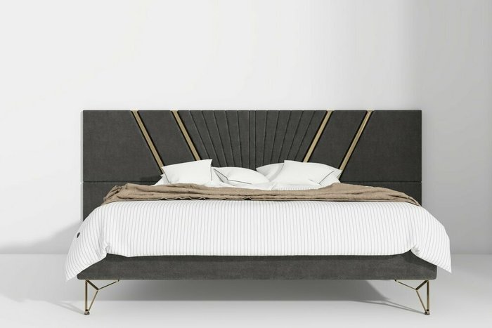 Кровать Piero 160х200 светло-серого цвета с подъемным механизмом  - лучшие Кровати для спальни в INMYROOM