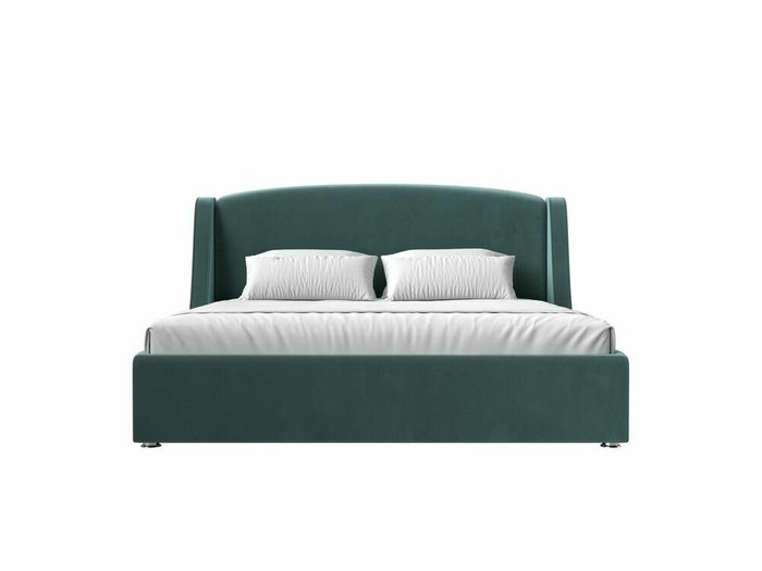 Кровать Лотос 180х200 бирюзового цвета с подъемным механизмом - купить Кровати для спальни по цене 84999.0