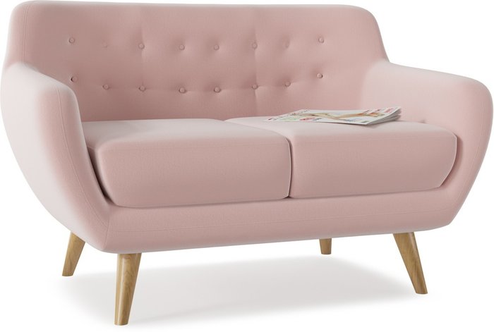 Диван прямой Эллинг Flamingo розового цвета - купить Прямые диваны по цене 26850.0