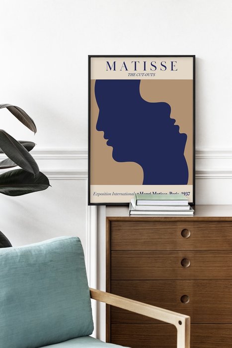 Постер Matisse exposition internationale 50x70 в раме черного цвета  - купить Принты по цене 14203.0