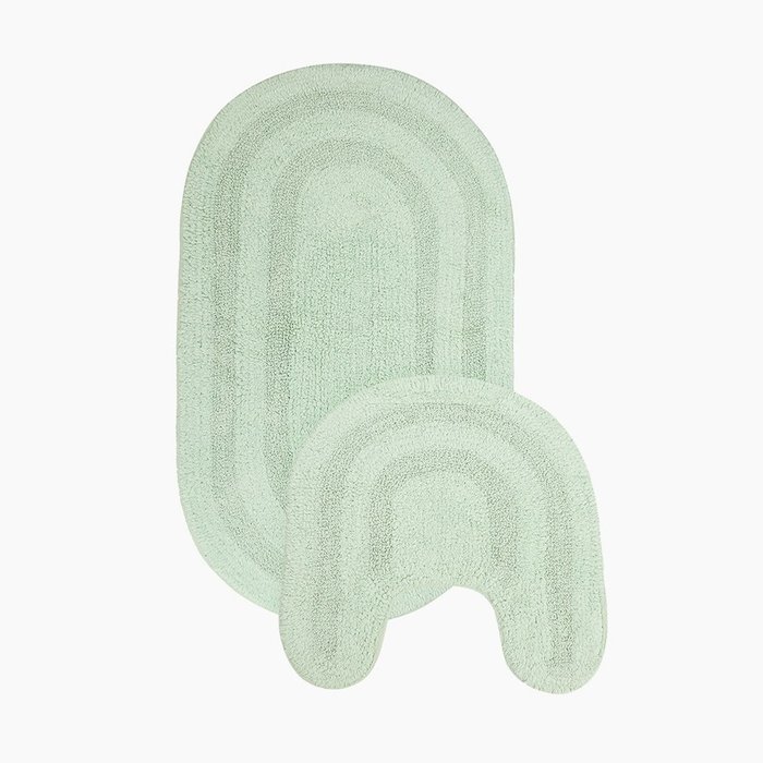 Набор из двух ковриков для ванной Irbis светло-зеленого цвета