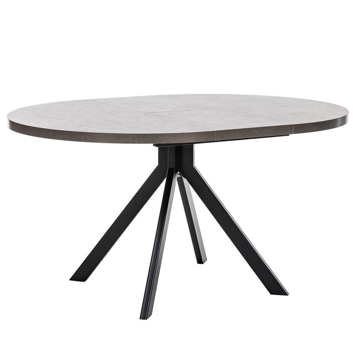 Стол обеденный раздвижной Таун серо-черного цвета - лучшие Обеденные столы в INMYROOM