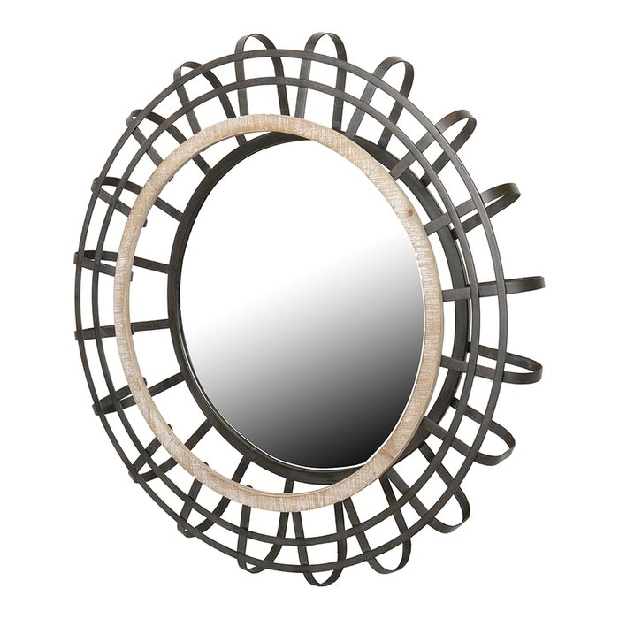 Зеркало настенное в раме черного цвета из металла - купить Настенные зеркала по цене 20860.0