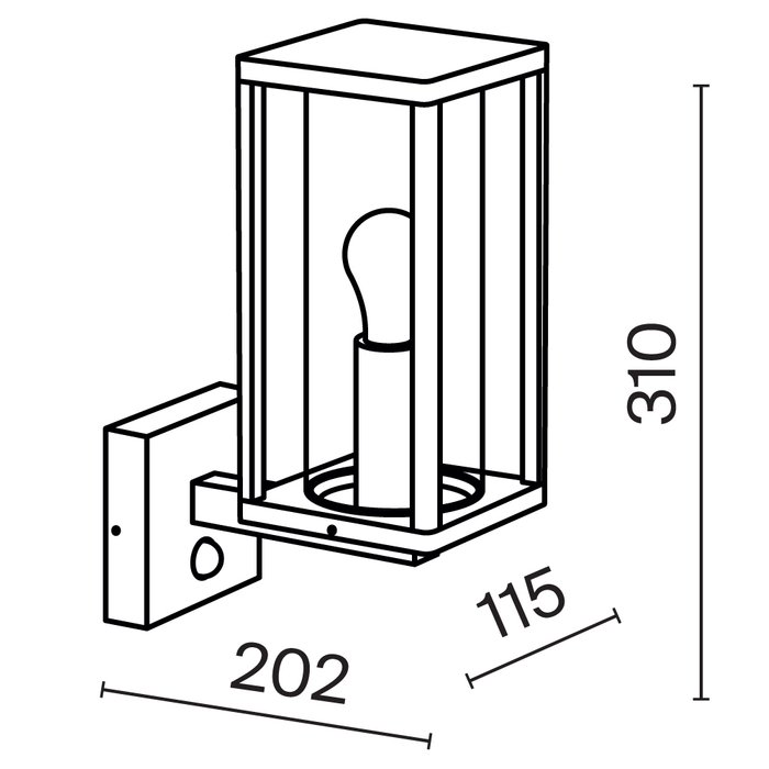 Настенный светильник (бра) Outdoor O452WL-01GFSR Cell Outdoor - купить Настенные уличные светильники по цене 10690.0