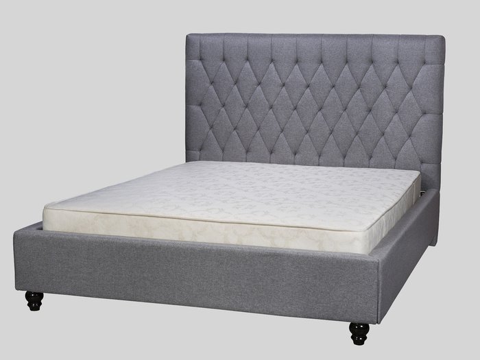 Кровать выполнена каретной стяжке 200х140  - купить Кровати для спальни по цене 36050.0