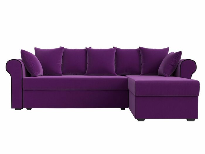 Угловой диван-кровать Рейн фиолетового цвета правый угол - купить Угловые диваны по цене 33999.0