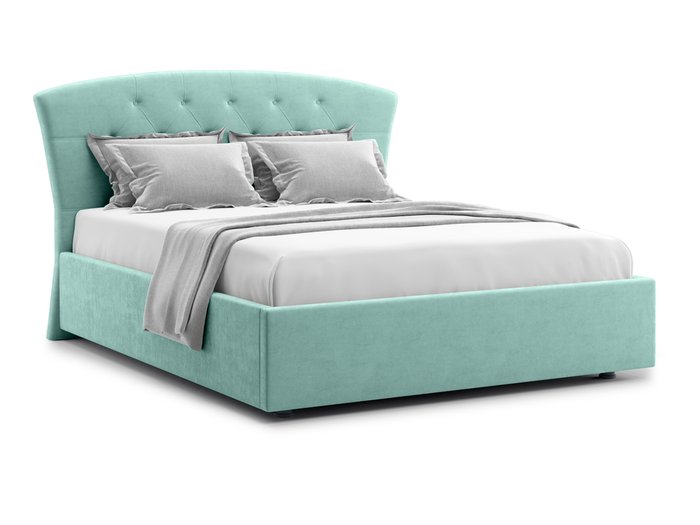 Кровать Premo 160х200 бирюзового цвета с подъемным механизмом 