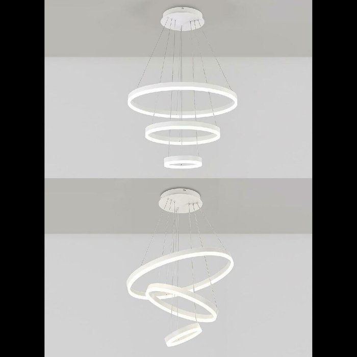 Подвесная люстра Oreol LED LAMPS 81277 (акрил, цвет белый) - лучшие Подвесные люстры в INMYROOM