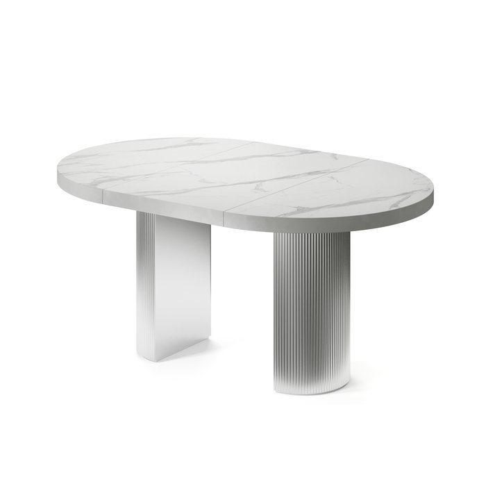 Обеденный стол раздвижной Тиаки ХL на серебряном основании - купить Обеденные столы по цене 159197.0