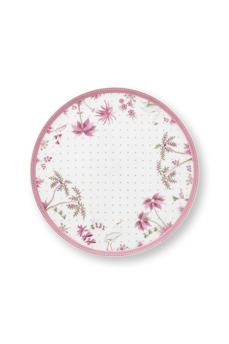 Блюдо для торта Jolie Dots Gold Pink бело-розового цвета - купить Аксессуары для кухни по цене 5063.0 Блюдо для торта Jolie Dots Gold Pink бело-розового цвета - купить Аксессуары для кухни по цене 5063.0