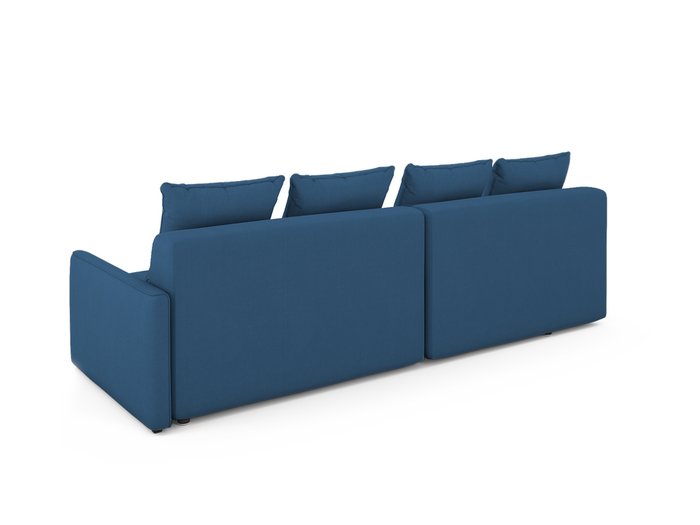 Угловой Диван-кровать Bronks левый синего цвета - лучшие Угловые диваны в INMYROOM