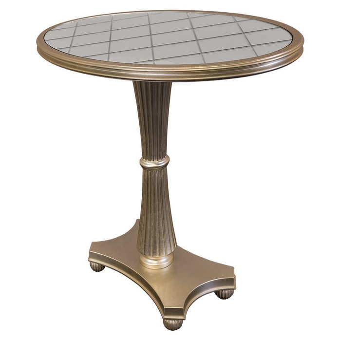 Приставной столик FLorence с серебряным напылением
