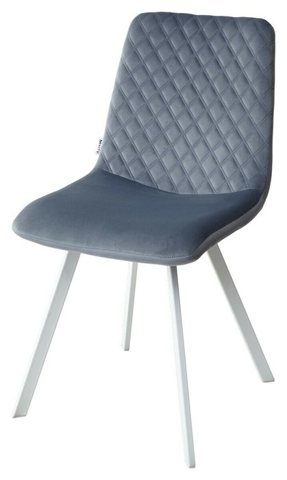 Стул Daiquiri синего цвета с белыми ножками - лучшие Обеденные стулья в INMYROOM