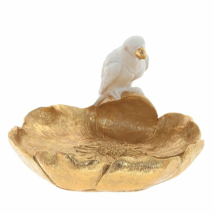 Декоративное блюдо Птица бело-золотого цвета - купить Аксессуары для кухни по цене 3164.0