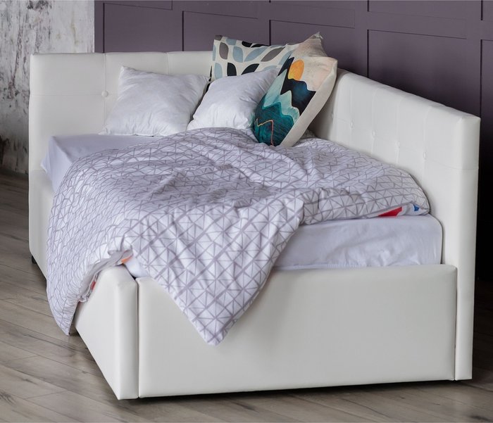 Кровать Bonna 90х200 белого цвета с матрасом - лучшие Кровати для спальни в INMYROOM