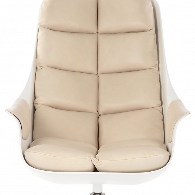 Кресло Mybird бежево-белого цвета - лучшие Интерьерные кресла в INMYROOM