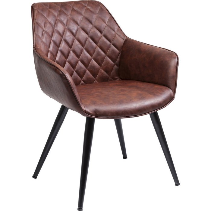 Стул с подлокотниками Harry коричневого цвета - купить Обеденные стулья по цене 48360.0