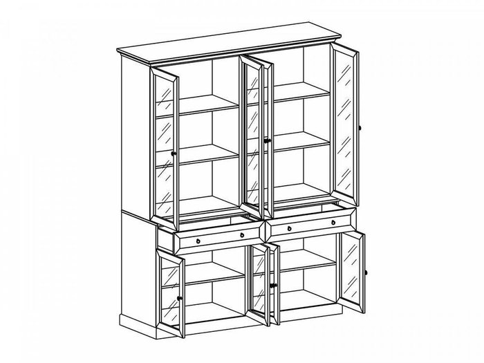 Книжный шкаф Caprio с ящиками и дверцами  - купить Книжные шкафы по цене 96600.0