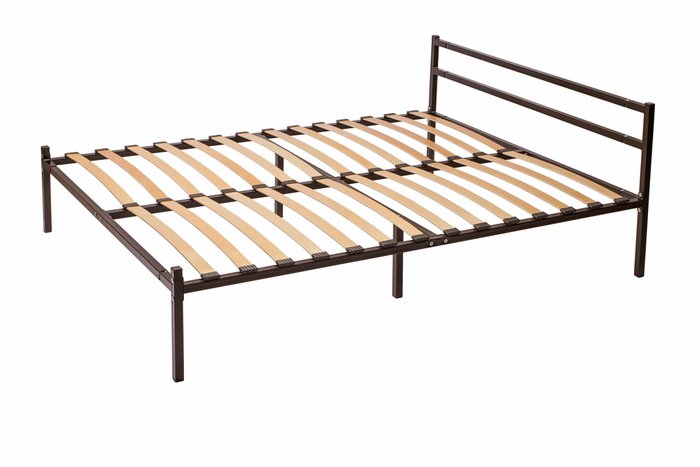 Кровать металлическая разборная Элимет 160х200 с опорами и спинкой