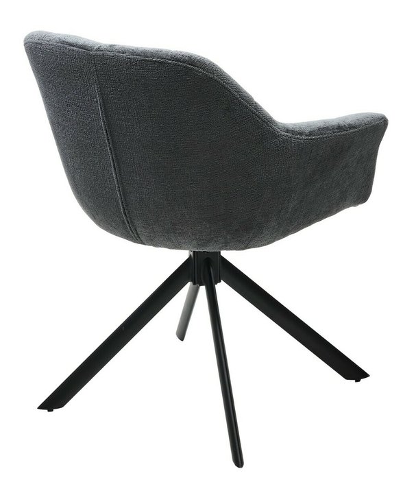 Стул Arva вращающийся темно-серого цвета - лучшие Обеденные стулья в INMYROOM