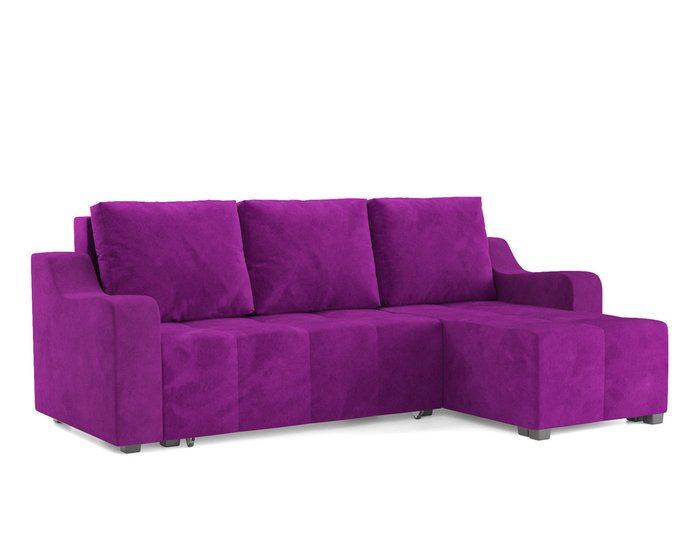 Угловой диван-кровать Берн фиолетового цвета