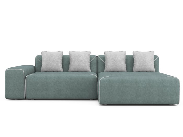 Угловой диван-кровать Portu правый мятного цвета